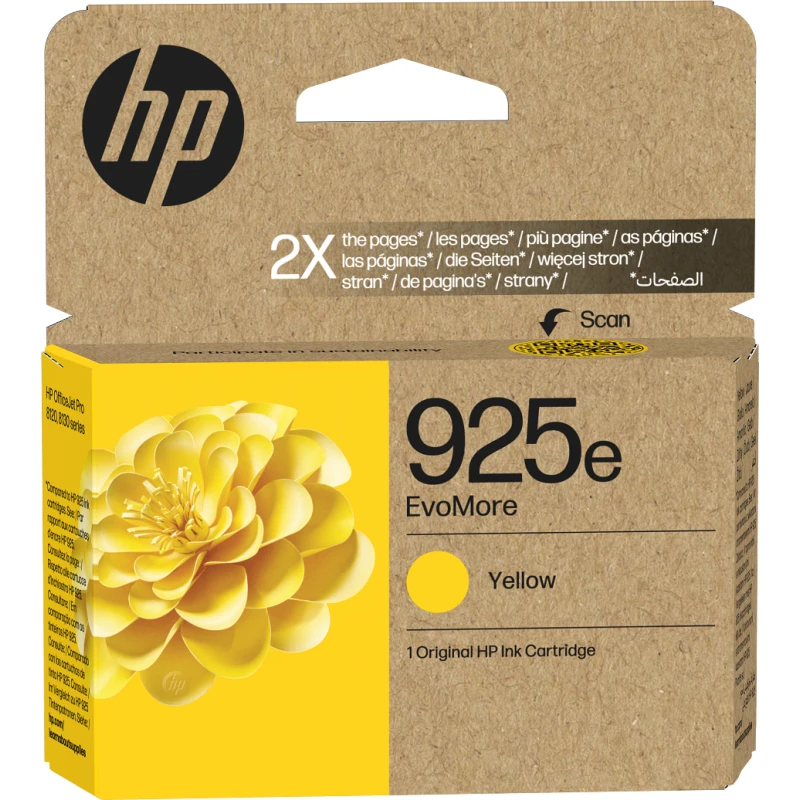 Cartouche d’encre HP 925e EvoMore Jaune Originale (4K0W2PE)