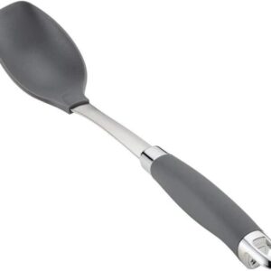Home nonstick nylon solid spoon, gray 13.25 inch, tools and gadgets 46283